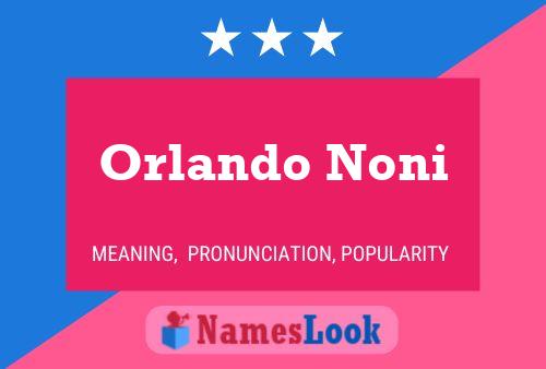 Orlando Noni Naam Poster