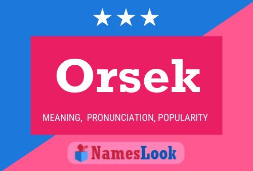 Orsek Naam Poster