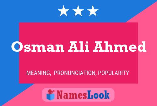 Osman Ali Ahmed Naam Poster