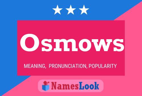 Osmows Naam Poster