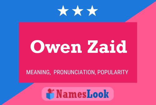 Owen Zaid Naam Poster