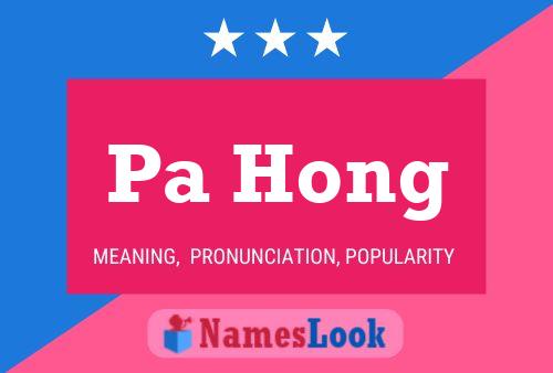 Pa Hong Naam Poster