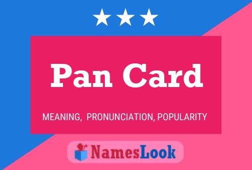 Pan Card Naam Poster