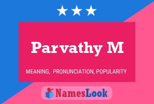 Parvathy M Naam Poster