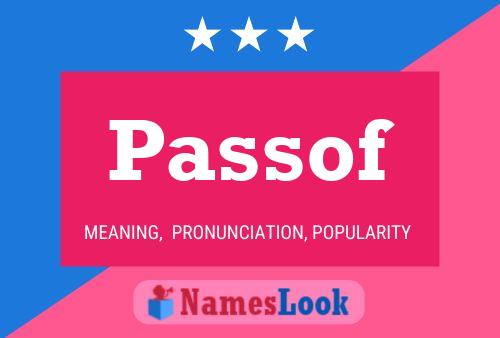 Passof Naam Poster