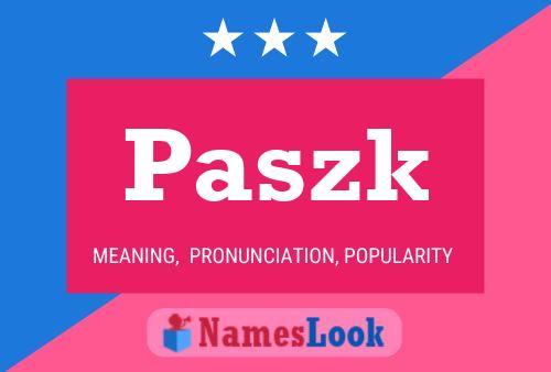 Paszk Naam Poster