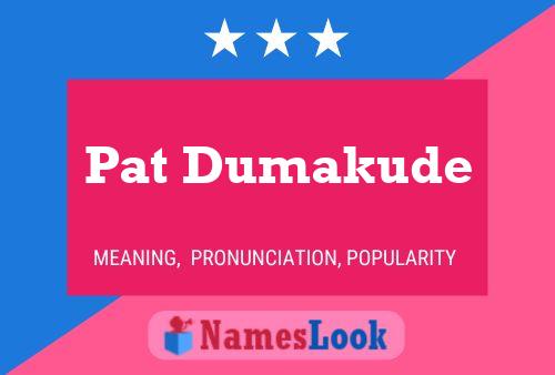 Pat Dumakude Naam Poster