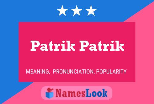 Patrik Patrik Naam Poster