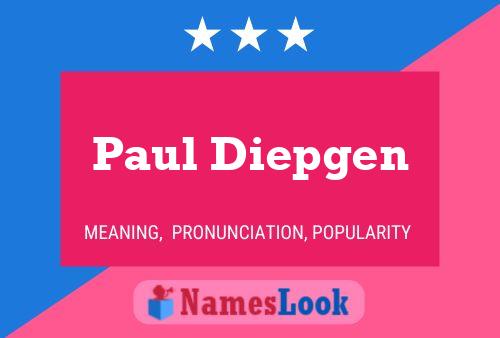 Paul Diepgen Naam Poster