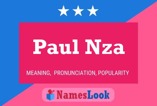 Paul Nza Naam Poster