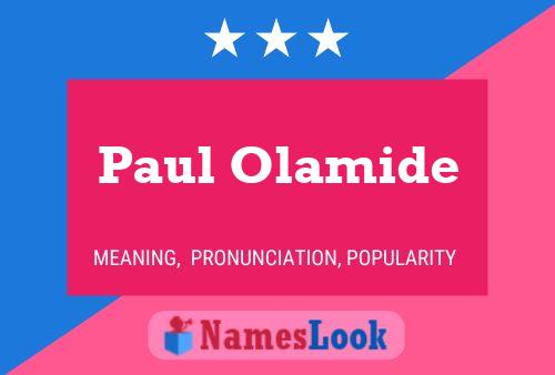 Paul Olamide Naam Poster