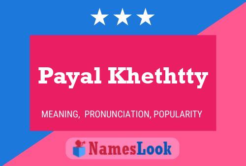 Payal Khethtty Naam Poster