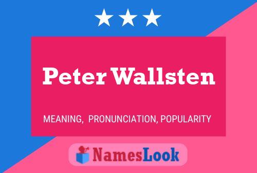 Peter Wallsten Naam Poster