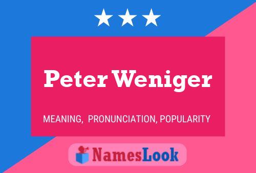 Peter Weniger Naam Poster