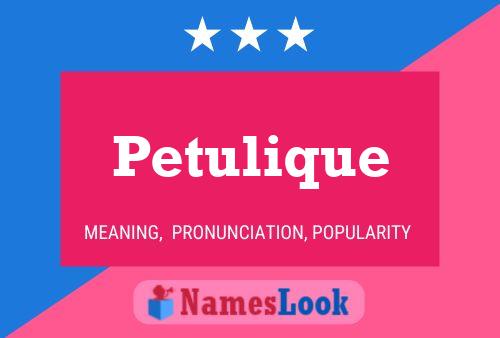 Petulique Naam Poster