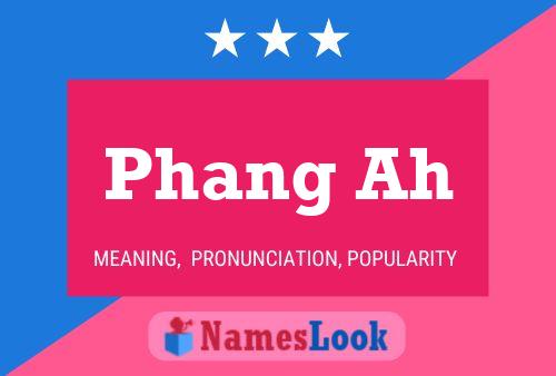 Phang Ah Naam Poster