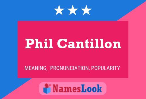 Phil Cantillon Naam Poster