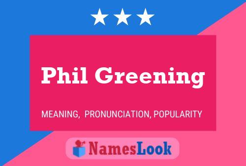 Phil Greening Naam Poster