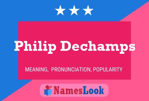 Philip Dechamps Naam Poster