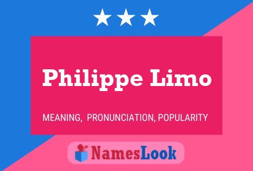 Philippe Limo Naam Poster