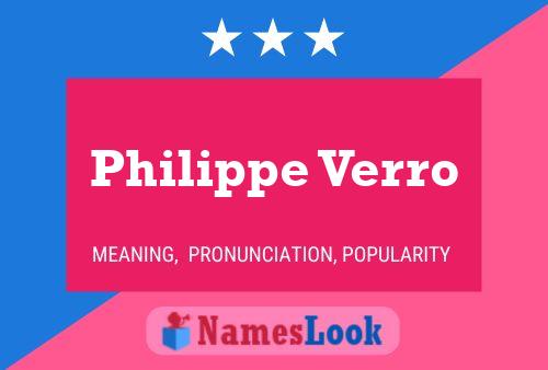 Philippe Verro Naam Poster