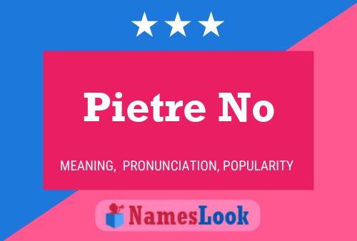 Pietre No Naam Poster