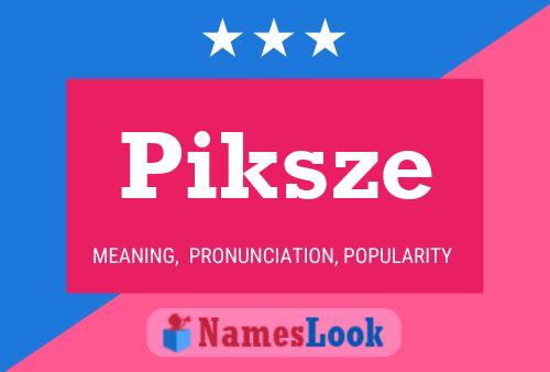 Piksze Naam Poster