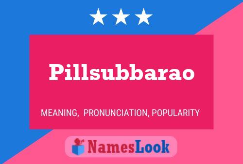 Pillsubbarao Naam Poster