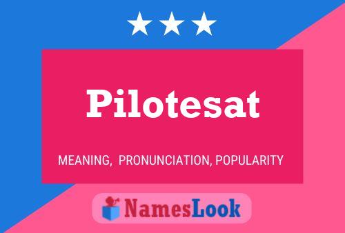 Pilotesat Naam Poster