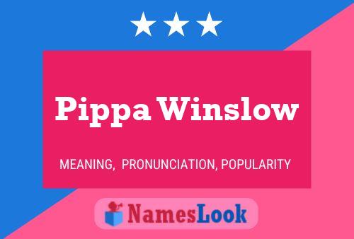 Pippa Winslow Naam Poster