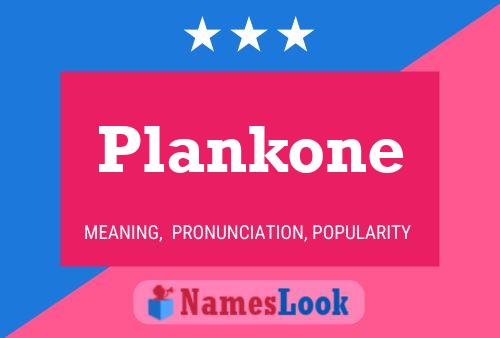 Plankone Naam Poster