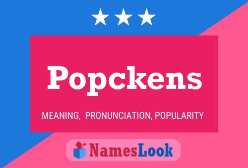 Popckens Naam Poster