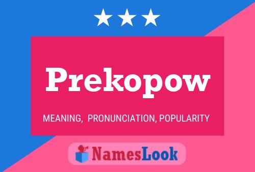 Prekopow Naam Poster