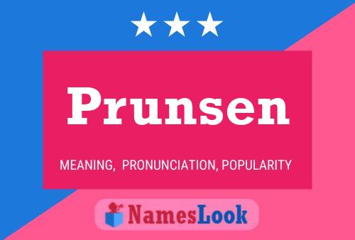 Prunsen Naam Poster