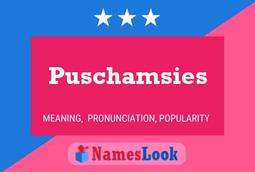 Puschamsies Naam Poster