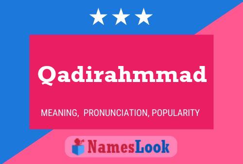 Qadirahmmad Naam Poster