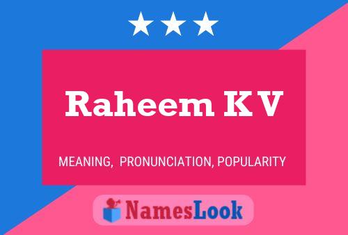 Raheem K V Naam Poster