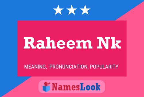 Raheem Nk Naam Poster