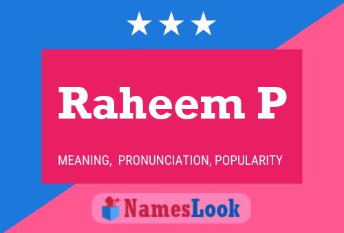 Raheem P Naam Poster