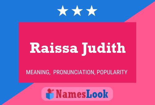 Raissa Judith Naam Poster