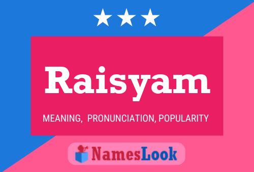 Raisyam Naam Poster