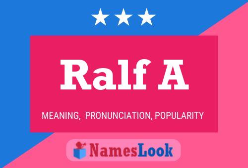 Ralf A Naam Poster