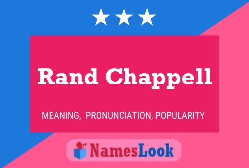 Rand Chappell Naam Poster