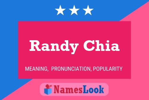 Randy Chia Naam Poster