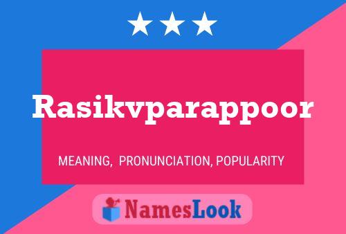 Rasikvparappoor Naam Poster