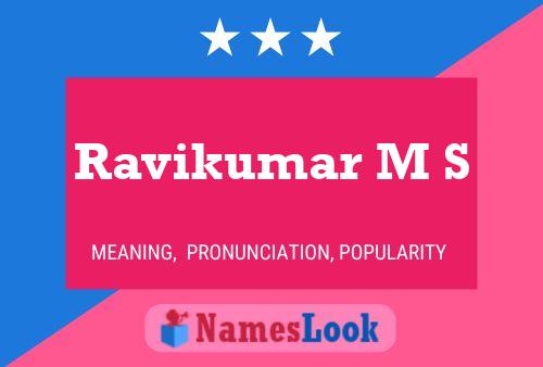 Ravikumar M S Naam Poster