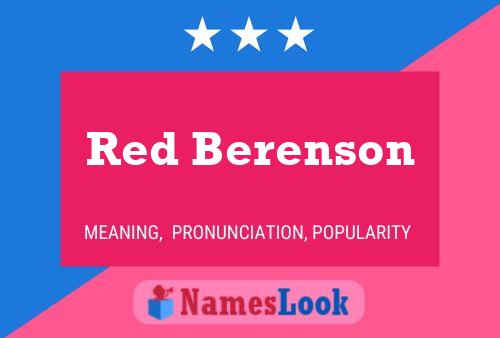 Red Berenson Naam Poster