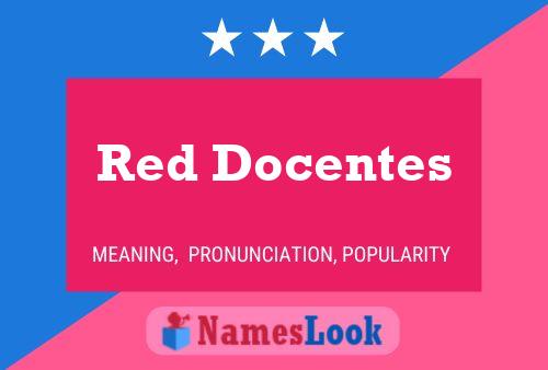 Red Docentes Naam Poster