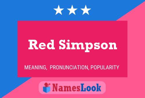 Red Simpson Naam Poster