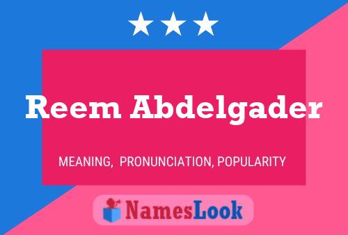 Reem Abdelgader Naam Poster